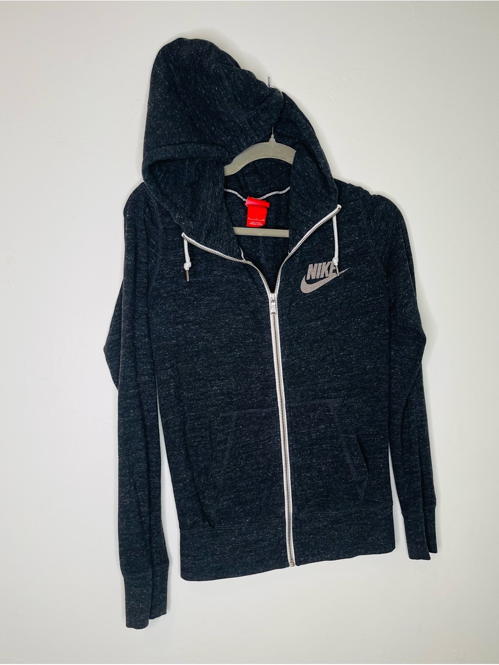 Nike Gym Vintage Charcoal Full-Zip Hoodie Women’s Small